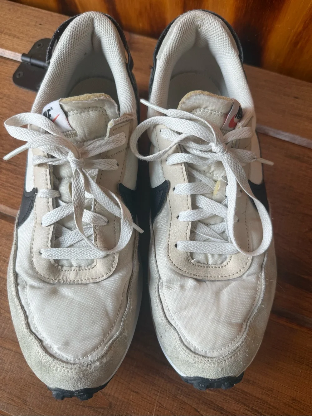 Nike Cream and Black Retro Runner Sneakers